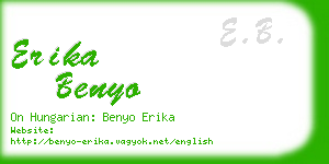erika benyo business card